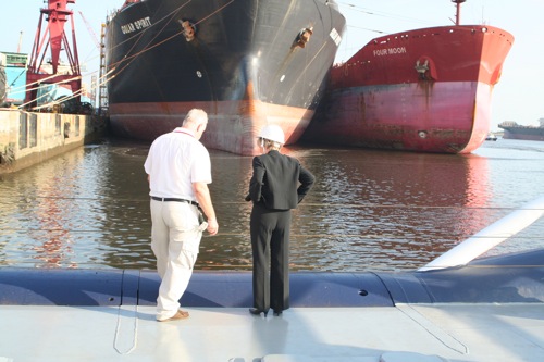 Christening the Sea Cheyenne photograph
