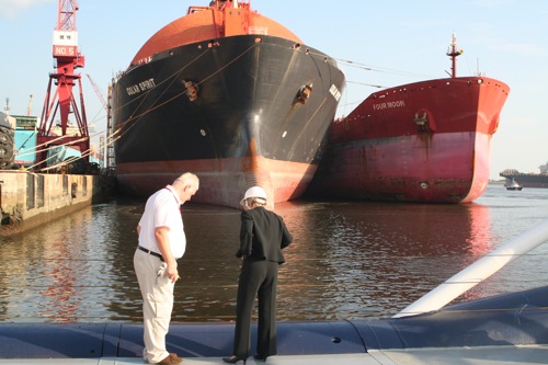 Christening the Sea Cheyenne photograph