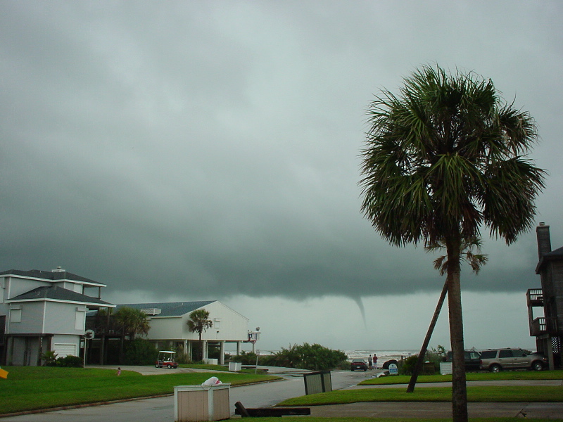 Waterspout offshore from Pirates Beach, photograph 7 of 11