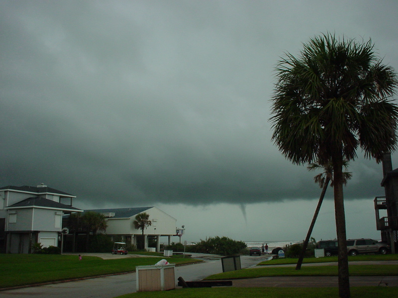 Waterspout offshore from Pirates Beach, photograph 9 of 11